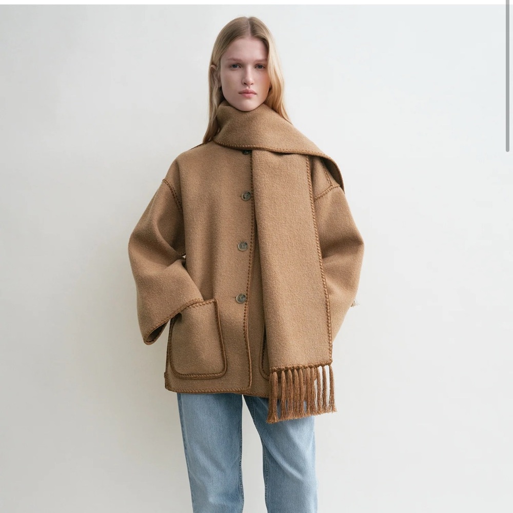 Toteme Embroidered scarf jacket